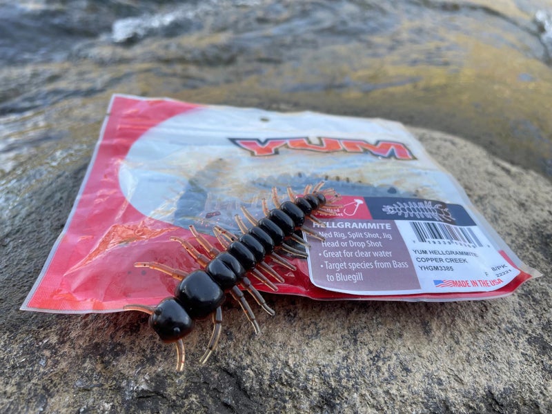Yum Lures Hellgrammite - 3 بوصات كوبر كريك - 8 عبوات - طُعم بلاستيكي على طراز Ned - باس، سمولماوث باس، سمك السلمون المرقط، بانفيش - Image 2